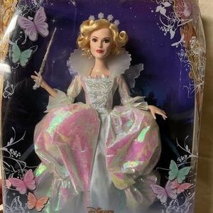 NEW Disney Cinderella Fairy Godmother Barbie Doll